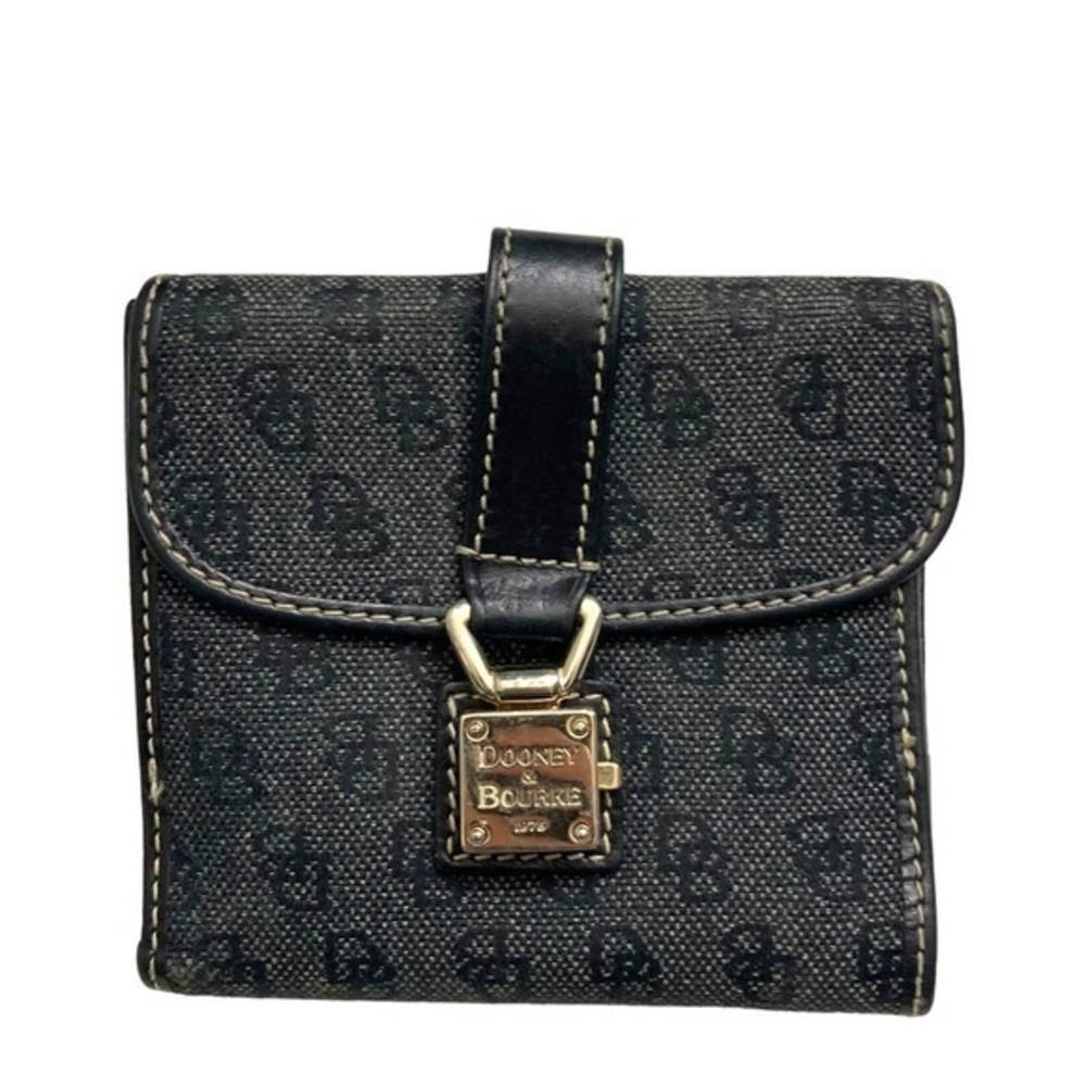 Dooney and Bourke signature DB black and gray wallet